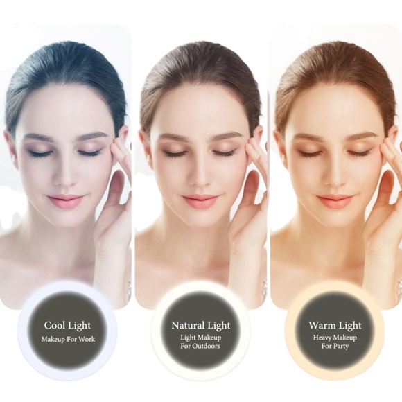 Behaesty Makeup Bag, LED Light Mirror with 3 Color Settings / Rose Gold / NIB - Picture 2 of 4